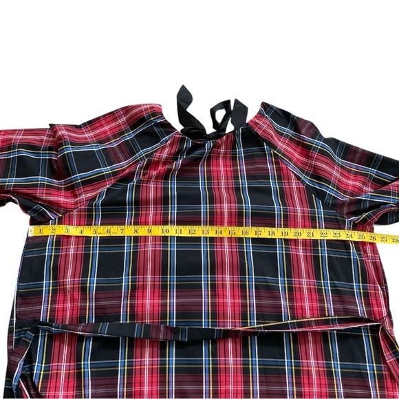 NWT Draper James RSVP Plaid Tiered Bow Back Dress XXL - Picture 9 of 10